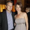 Carole Gaessler et son mari Franck - Dîner de soutien pour la fondation "AIDES" à Paris