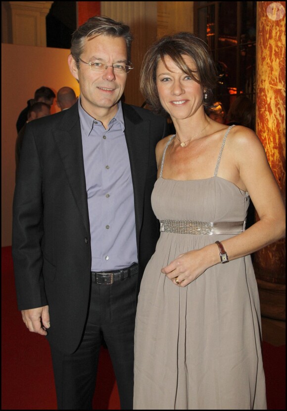 Carole Gaessler et son mari Franck - Dîner de soutien pour la fondation "AIDES" à Paris
