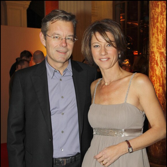 Carole Gaessler et son mari Franck - Dîner de soutien pour la fondation "AIDES" à Paris
