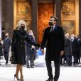Le président de la République, Emmanuel Macron accompagné de la première dame Brigitte Macron préside la cérémonie de panthéonisation de Maurice Genevoix, le 11 novembre 2020, au Panthéon, Paris . © Stéphane Lemouton / Bestimage