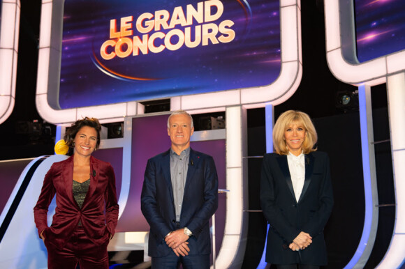 "Le Grand concours des animateurs" au profit de l'Opération Pièces Jaunes, présenté par Alessandra Sublet en présence de la première dame Brigitte Macron, sur TF1.