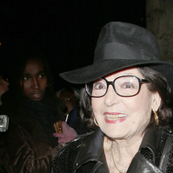 Nana Mouskouri - Les célébrités au défilé de mode Haute-Couture printemps-été 2020 "Jean-Paul Gaultier" au théâtre du Châtelet à Paris le 22 janvier 2020. © Christophe Aubert via Bestimage