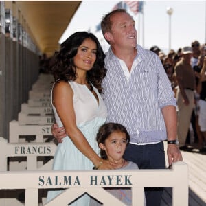 Salma Hayek, François-Henri Pinault et leur fille Valentina au Festival du Film de Deauville en 2012.