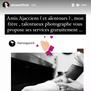 Alizée invite ses abonnés Instagram à découvrir le travail de son frère photographe, Johann Jacotey.