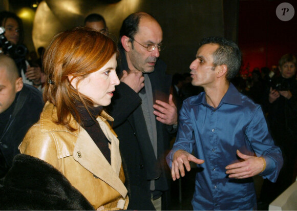 Agnès Jaoui, Jean-Pierre Bacri et Malek Boutih - Soirée des parrains et marraines de SOS Racisme, au centre Georges Pompidou à Paris.