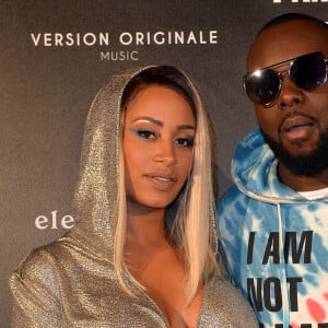 Le rappeur Gims (Maître Gims - Gandhi Djuna) et sa femme Demdem Djuna lors de la soirée de lancement de la collection capsule "I'm not a rapper" de la marque Elevenparis (Eleven Paris) à Paris, France, le 11 avril 2019. © Veeren/Bestimage