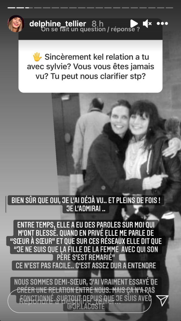 Delphine Tellier évoque sa relation avec sa demi-soeur Sylvie Tellier - Instagram
