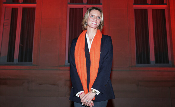 Sylvie Tellier, directrice générale de la société Miss France lors de l'illumination en orange du ministère de l'Intérieur pour symboliser la lutte contre les violences faites aux femmes le 23 novembre 2020. © Panoramic / Bestimage