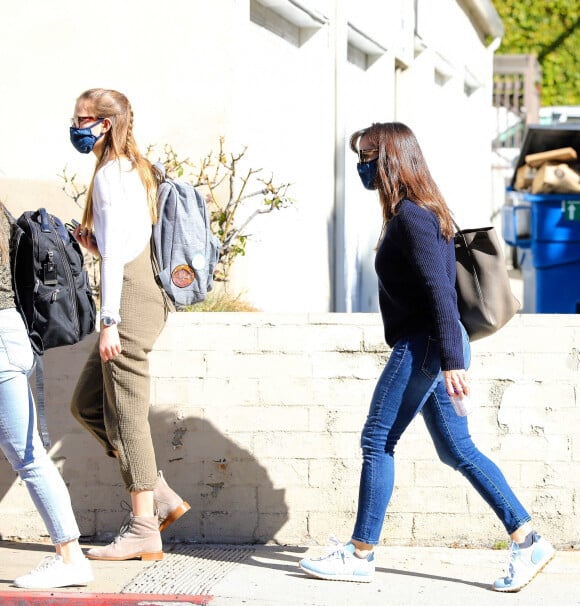 Jennifer Garner et sa fille Violet (15 ans) à Los Angeles le 21 janvier 2021.