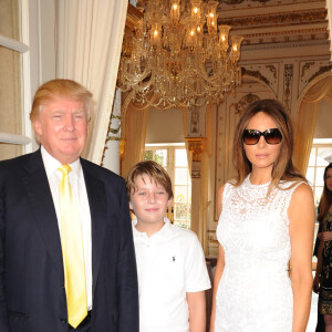 Donald, Barron et Melania Trump au Mar-a-Largo à Palm Beach, en Floride, le 4 janvier 2015. 