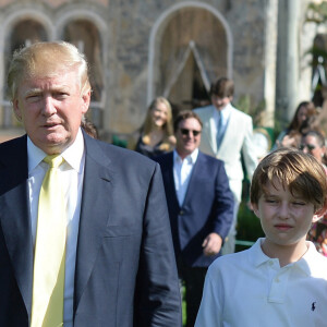 Archives - Barron, Donald et Melania Trump à Mar-a-Largo le 4 janvier 2015 en Floride. 