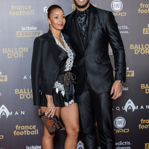 Tony Yoka et sa femme Estelle Mossely - Tapis rouge de la cérémonie du Ballon d'or France Football 2018 au Grand Palais à Paris, France, le 3 décembre 2018. © Cyril Moreau/Bestimage 