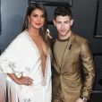 Priyanka Chopra et son mari Nick Jonas - 62e soirée annuelle des Grammy Awards à Los Angeles, le 26 janvier 2020.