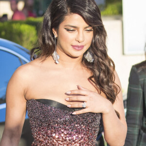 Priyanka Chopra à la sortie de l'hôtel "Martinez" lors du 72e Festival International du Film de Cannes, France.