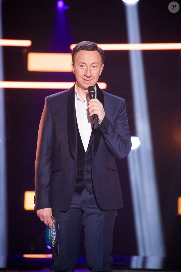 Exclusif - Stéphane Bern - Émission "Eurovision France, c'est vous qui décidez" sur France 2 en direct du Studio 128 à la Plaine Saint-Denis le 30 janvier 2021. © Tizianoda Silva / Pierre Perusseau / Bestimage