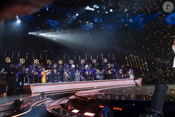 Exclusif - André Manoukian , Elodie Gossuin , Jean-Paul Gaultier , Natasha St-Pier , Amir , Marie Myriam, Duncan Laurence , Michèle Bernier, Agustin Galiana et Chimène Badi - Émission "Eurovision France, c'est vous qui décidez" sur France 2 en direct du Studio 128 à la Plaine Saint-Denis le 30 janvier 2021. © Tiziano Da Silva / Pierre Perusseau / Bestimage 