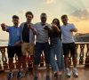 Marcel Desailly et ses 4 enfants Marvin, Virgil, Vyns et Victoria en vacances en Thaïlande. Décembre 2019.