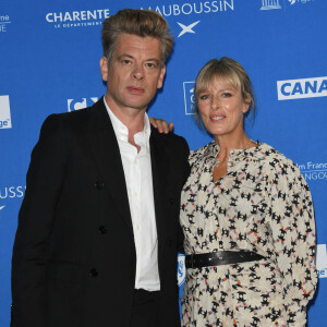 Benjamin Biolay et Karin Viard - Photocall du film "Les Apparences" - Festival du film Francophone d'Angoulême 2020 le 1er septembre 2020. © Guirec Coadic / Bestimage