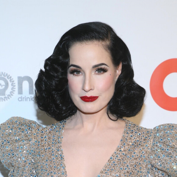 Dita Von Teese - People à la 28e soirée annuelle "Elton John Academy Awards Viewing Party" après la cérémonie des Oscars à West Hollywood, Los Angeles, le 9 février 2020.