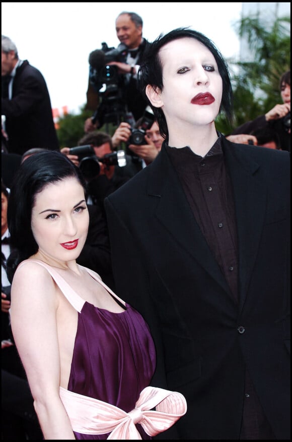 Marilyn Manson et Dita Von Teese - Montée des marches pour le film "Selon Charlie" - 59e Festival de Cannes.