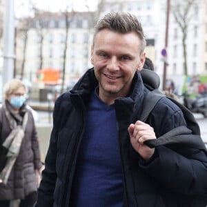 Exclusif - Jeanfi Janssens à la sortie des studios RTL à Paris.