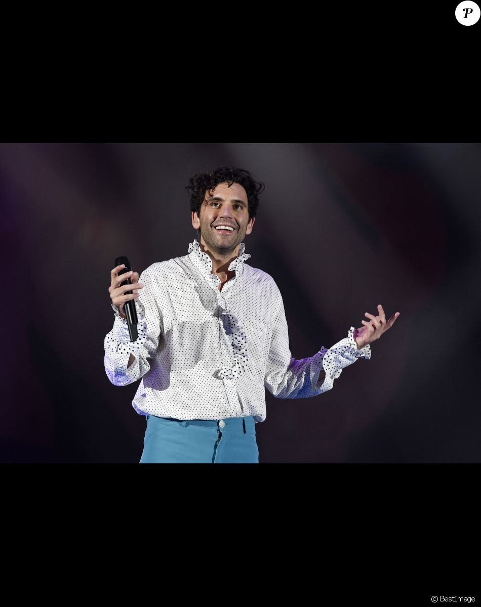 Mika en concert à Padoue en Italie le 1er février 2020.