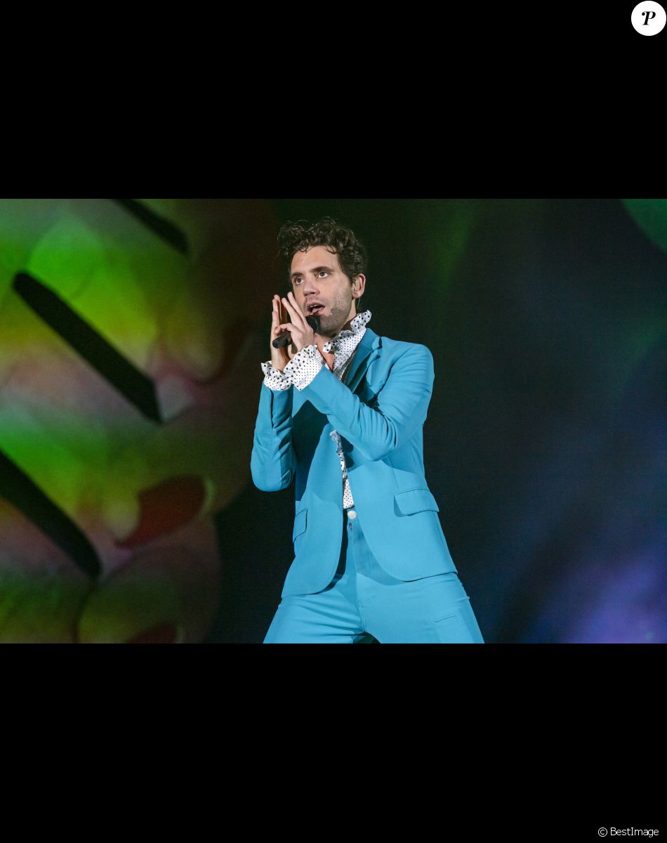 Mika en concert à Padoue en Italie le 1er février 2020.