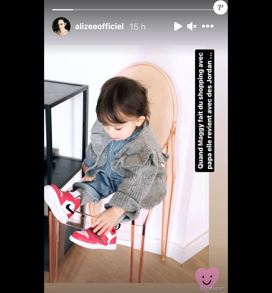 Alizée partage une photographie de sa fille Maggy le 31 janvier 2021.