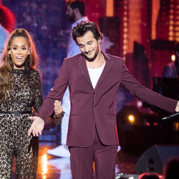 Exclusif - Amel Bent et Amir Haddad - Enregistrement de l'émission "Fête de la chanson française" à l'Olympia à Paris. © Tiziano Da Silva - Cyril Moreau / Bestimage