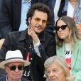 Amir Haddad et sa femme Lital - Célébrités dans les tribunes des internationaux de France de tennis de Roland-Garros à Paris. Le 9 juin 2019. © Jacovides-Moreau/Bestimage