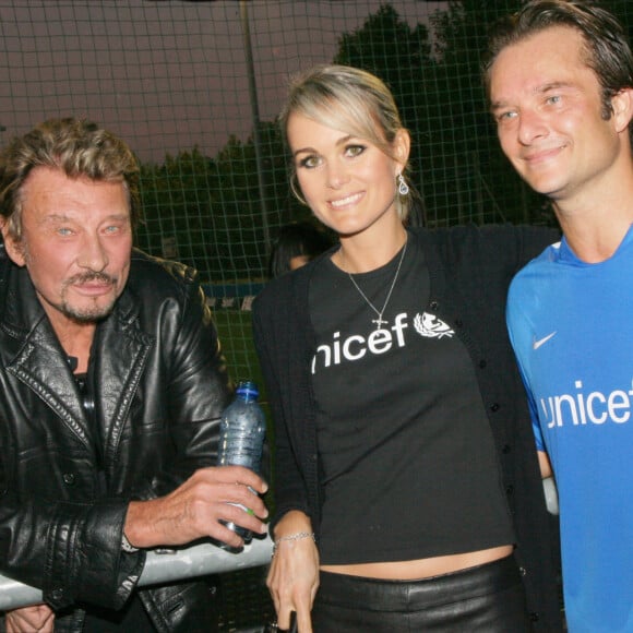 Johnny Hallyday, Laeticia et David Hallyday.