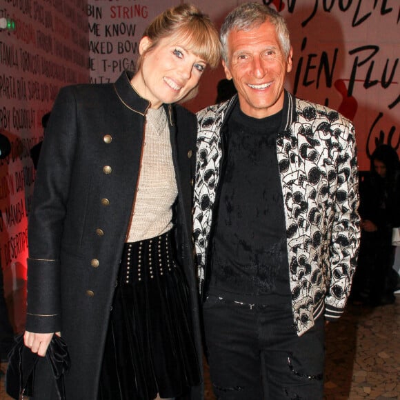 Nagui et sa femme Mélanie Page lors du vernissage de l'exposition consacrée à l'oeuvre et l'imaginaire de Christian Louboutin "l'Exhibitionniste' (L'Exibition[niste]) au Palais de la Porte Dorée, à Paris, France, le 24 février 2020. © Philippe Baldini/Bestimage 