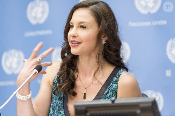 Conférence de presse de Ashley Judd pour sa nomination comme ambassadrice de bonne volonté pour l'UNFPA, le fond des Nations-Unis pour la population à New York le 15 mars 2016. 