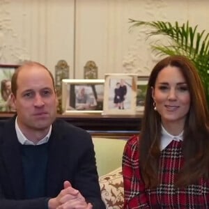 Le prince William, duc de Cambridge, et Catherine (Kate) Middleton, duchesse de Cambridge, célèbrent "Burns Night" avec les travailleurs de première ligne du NHS luttant contre l'épidémie de Coronavirus (COVID-19), le 27 janvier 2021.