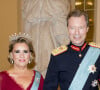 La grande-duchesse Maria Teresa de Luxembourg et le grand-duc Henri de Luxembourg - Dîner de gala des 50 ans du prince Frederik de Danemark au château de Christiansborg à Copenhague, Danemark, le 26 mai 2018.