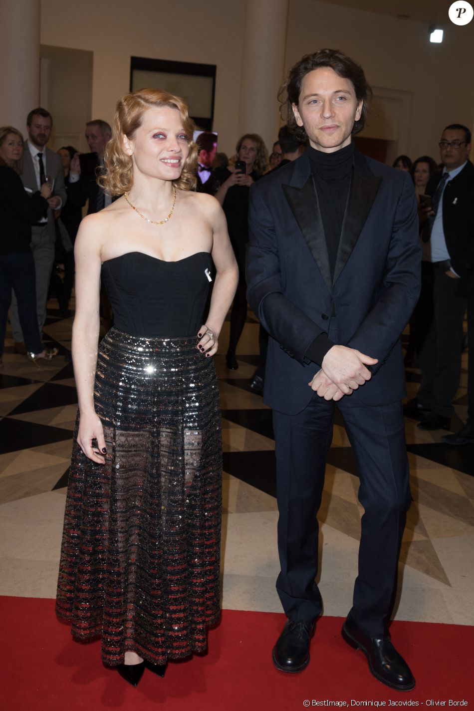 Mélanie Thierry et son compagnon Raphaël lors de la 43ème cérémonie des Cesar à la salle Pleyel à Paris, le 2 mars 2018. © Dominique Jacovides - Olivier Borde / Bestimage