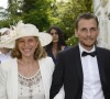 Exclusif - Alexandre et sa mère Linda - Mariage d'Audrey et Alexandre de l'émission "Qui veut épouser mon fils ?" saison 2 au Manoir des Cygnes à Le Coudray-Montceaux, le 6 juillet 2014.