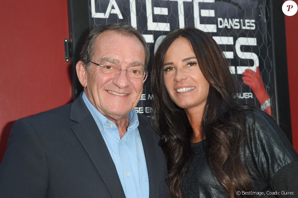 Jean-Pierre Pernaut et sa femme Nathalie Marquay - Les célébrités lors de la générale de la pièce de théâtre "La Tête Dans Les Etoiles" au Théâtre de la Gaîté-Montparnasse à Paris, France, le 24 mai 2018. © Coadic Guirec/Bestimage