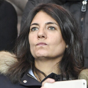 Estelle Denis - People assistent à la clôture de la 12ème journée de Ligue 1 qui opposait le Paris Saint Germain au Stade Rennais (victoire 4-0 du PSG), à Paris au Parc des Princes. © Pierre Perusseau/Bestimage