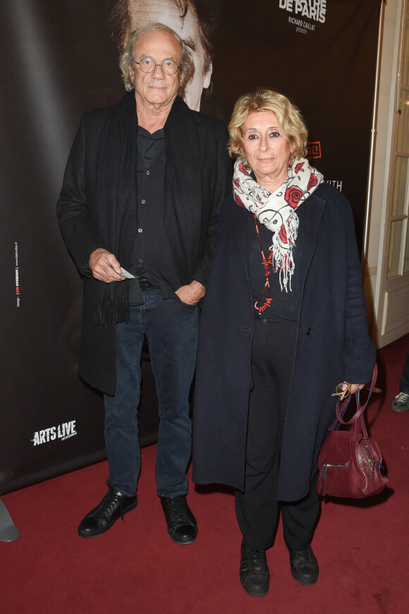 Exclusif - Patrick Chesnais et sa femme Josiane Stoléru - Repésentation "An Evening With Al Pacino" au théâtre de Paris. Le 22 octobre 2018. © Coadic Guirec/Bestimage