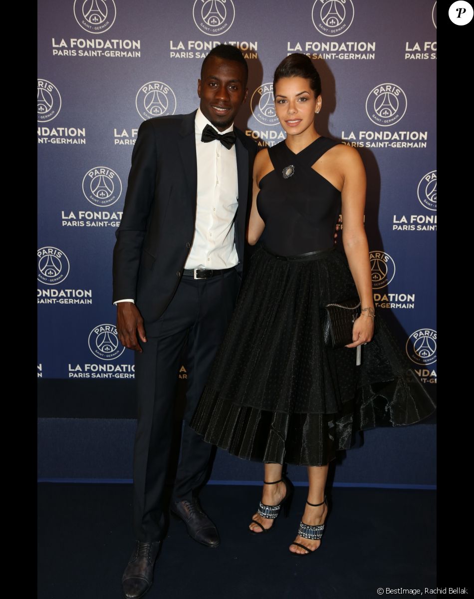 Blaise Matuidi et Isabelle Malice au dîner de gala au profit de la Fondation PSG au Parc des Princes à Paris. © Rachid Bellak/Bestimage