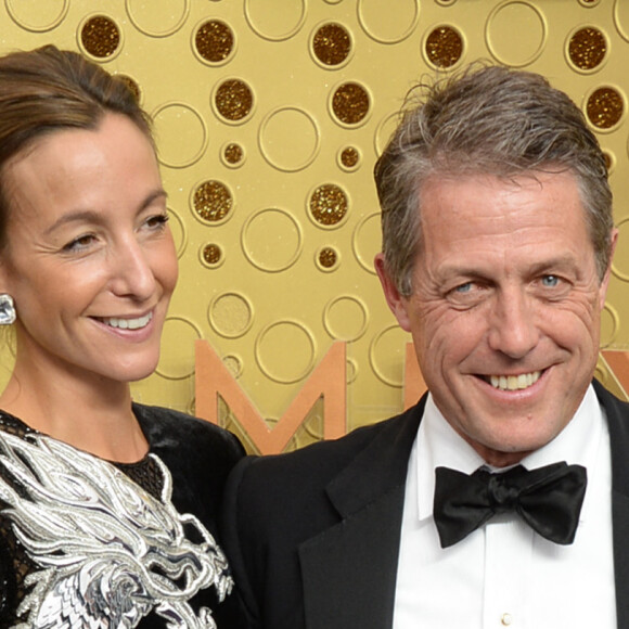 Hugh Grant et sa femme Anna Elisabet Eberstein à la soirée 1st Primetime Emmy Awards à Los Angeles, le 22 septembre 2019