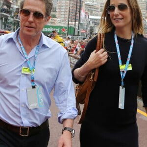Hugh Grant et sa femme Anna Eberstein - People au 76ème Grand Prix de Formule 1 de Monaco, le 27 mai 2018. © Cyril Dodergny/Nice Matin/Bestimage