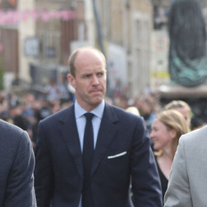 Le prince William, duc de Cambridge et le prince Harry arrivent au château de Windsor à la veille du Mariage Royal du prince Harry et de Meghan Markle le 18 mai 2018. 