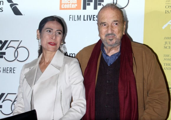 Nahal Tajadod et son mari Jean-Claude Carrière - Première du film "At Eternity's Gate" à l'occasion du 56e festival du film de New York. Le 12 octobre 2018. 