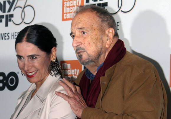 Nahal Tajadod et son mari Jean-Claude Carrière - Première du film "At Eternity's Gate" à l'occasion du 56e festival du film de New York.