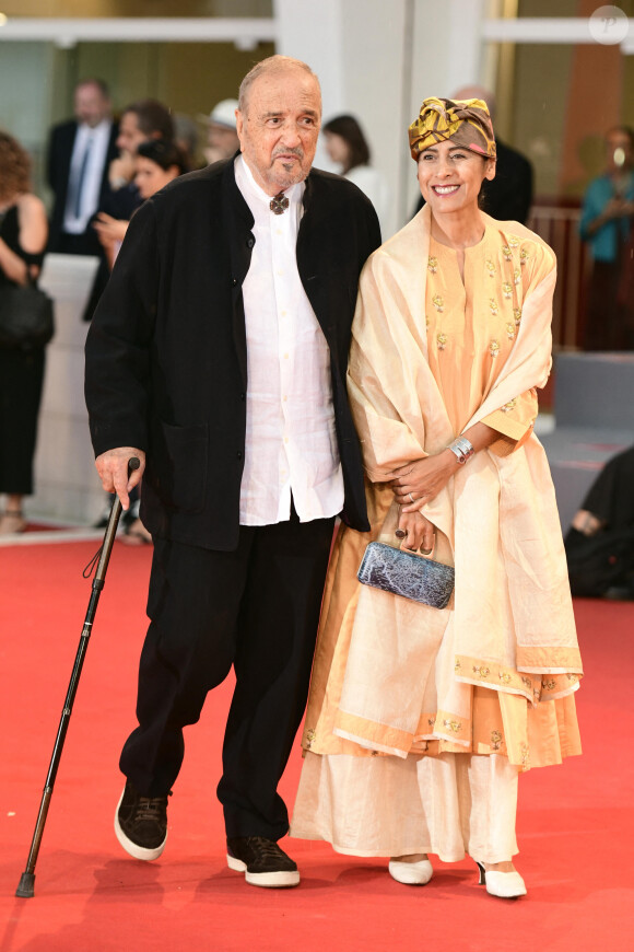 Jean-Claude Carrière et Nahal Tajadod - Première du film "At Eternity's Gate" lors du 75e festival du film de Venise, la Mostra. Le 3 septembre 2018.