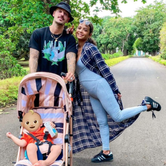 M. Pokora, Christina Milian et leur fils Isaiah à Los Angeles.