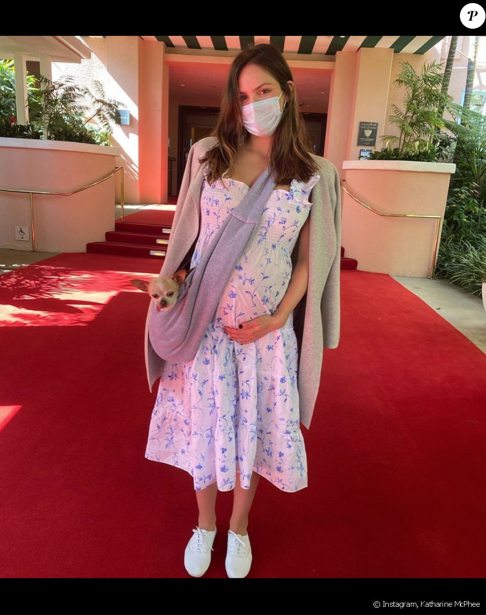 Katharine McPhee, enceinte. Février 2021.