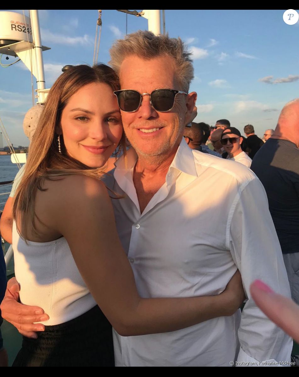 Katharine McPhee et son mari David Foster. Août 2019.